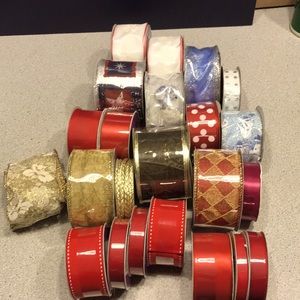 Various NEW rolls of Christmas Ribbon